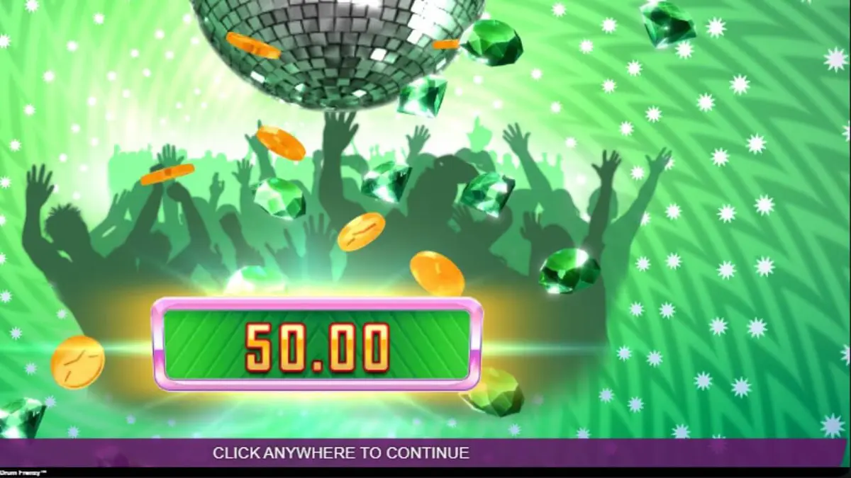 Tampilan visual slot Hyper Strike Diamond Drum Frenzy dengan nuansa neon dan drum emas.